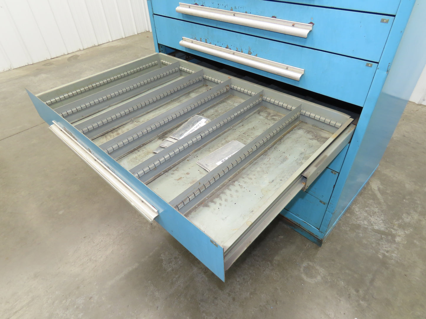Nu-Era Modular Tool Storage Cabinet 10 Drawer 45x28x61" Stanley Vidmar Blue