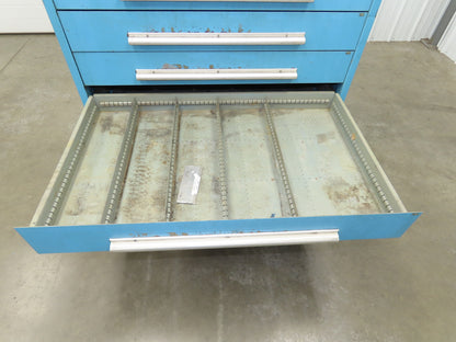 Nu-Era Modular Tool Storage Cabinet 10 Drawer 45x28x61" Stanley Vidmar Blue