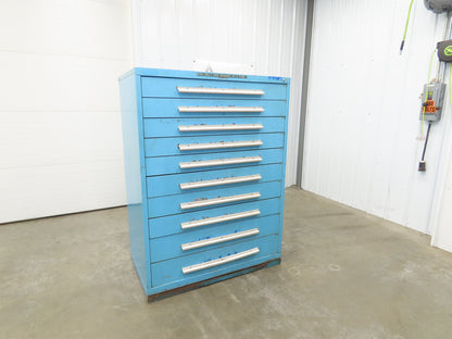 Nu-Era Modular Tool Storage Cabinet 10 Drawer 45x28x61" Stanley Vidmar Blue