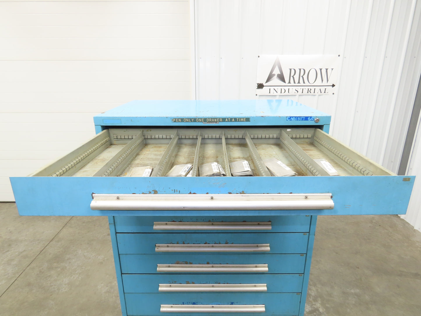 Nu-Era Modular Tool Storage Cabinet 10 Drawer 45x28x61" Stanley Vidmar Blue