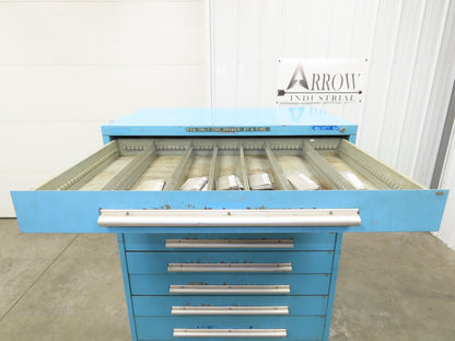 Nu-Era Modular Tool Storage Cabinet 10 Drawer 45x28x61" Stanley Vidmar Blue