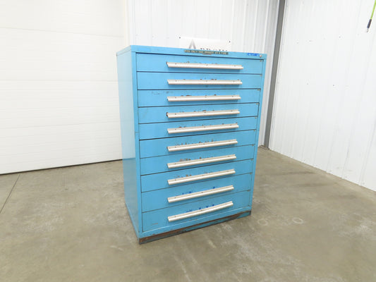 Nu-Era Modular Tool Storage Cabinet 10 Drawer 45x28x61" Stanley Vidmar Blue