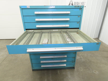 Nu-Era Modular Tool Storage Cabinet 11 Drawer 45x28x61" Stanley Vidmar Blue