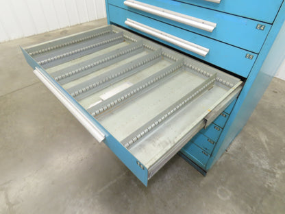 Nu-Era Modular Tool Storage Cabinet 11 Drawer 45x28x61" Stanley Vidmar Blue