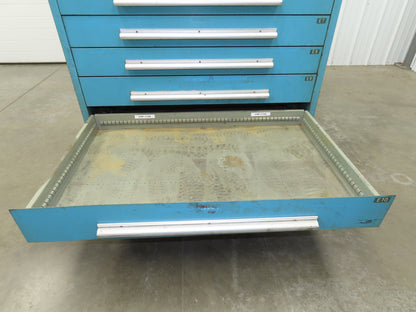 Nu-Era Modular Tool Storage Cabinet 11 Drawer 45x28x61" Stanley Vidmar Blue