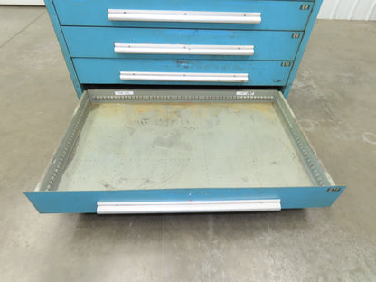 Nu-Era Modular Tool Storage Cabinet 11 Drawer 45x28x61" Stanley Vidmar Blue