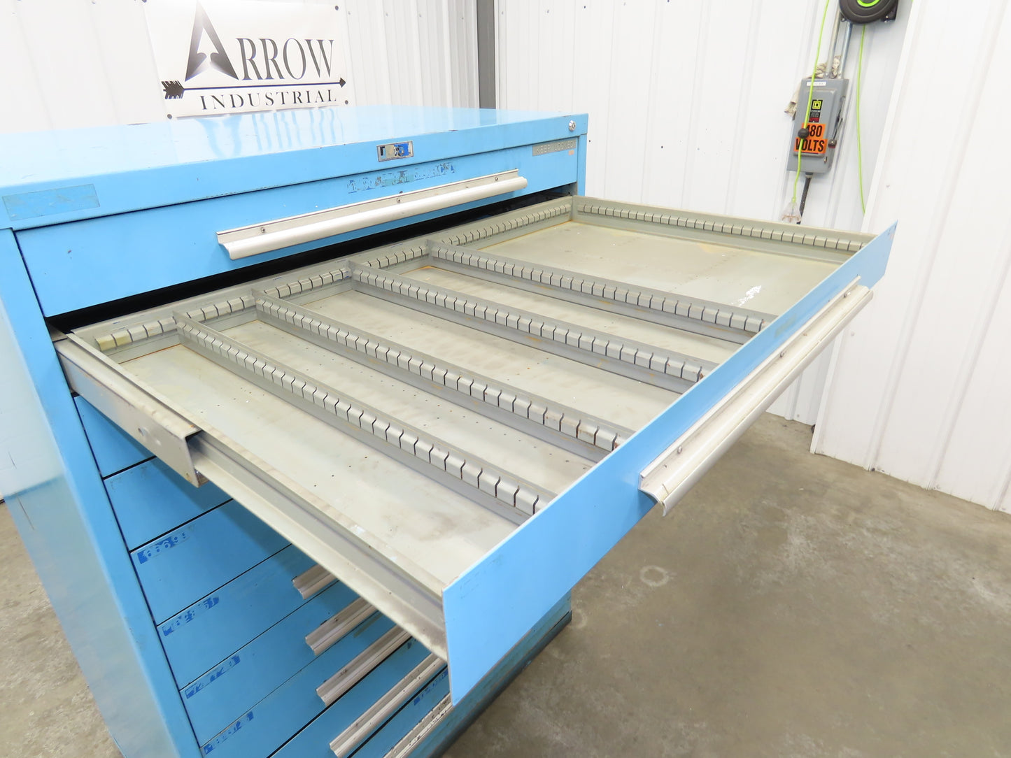 Nu-Era Modular Tool Storage Cabinet 10 Drawer 45x28x61" Stanley Vidmar Blue