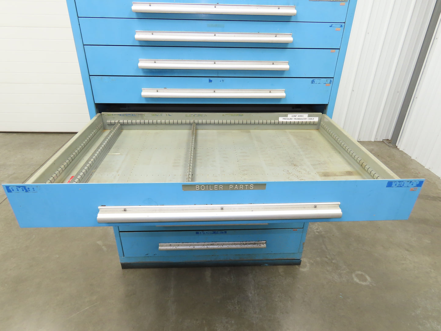Nu-Era Modular Tool Storage Cabinet 10 Drawer 45x28x61" Stanley Vidmar Blue