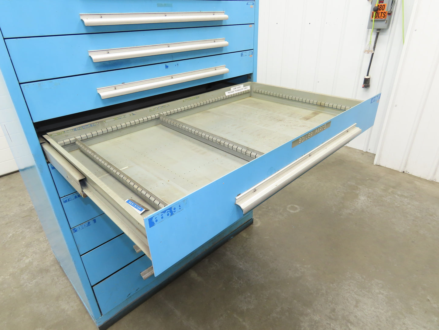 Nu-Era Modular Tool Storage Cabinet 10 Drawer 45x28x61" Stanley Vidmar Blue