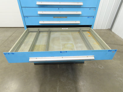 Nu-Era Modular Tool Storage Cabinet 10 Drawer 45x28x61" Stanley Vidmar Blue
