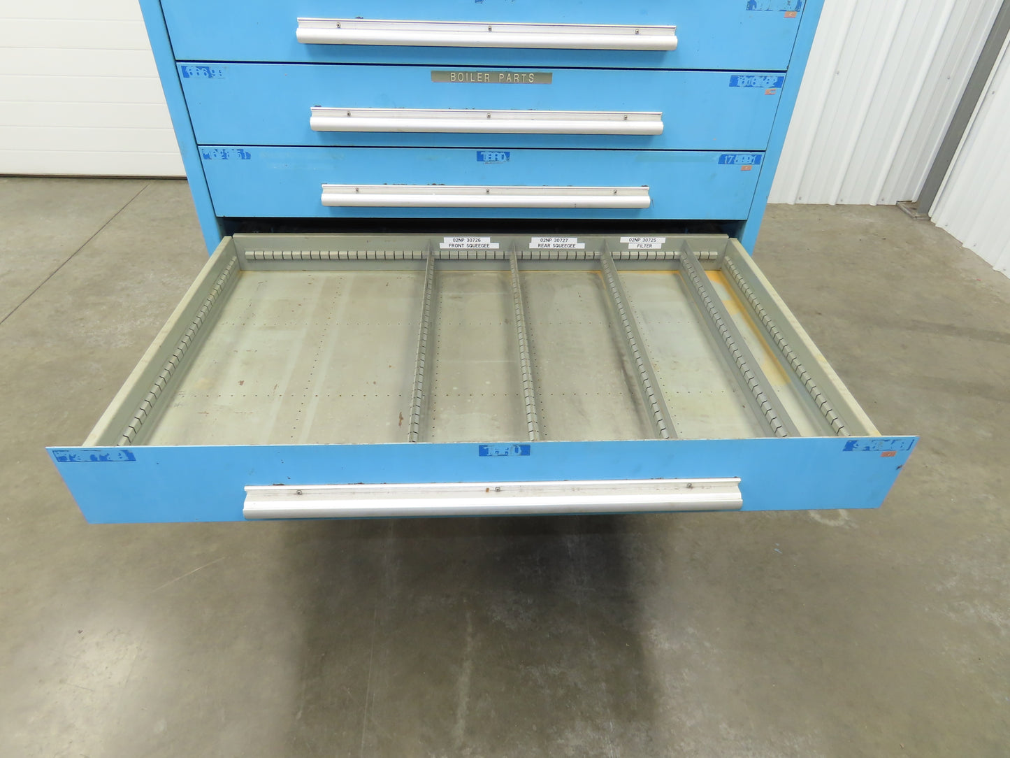 Nu-Era Modular Tool Storage Cabinet 10 Drawer 45x28x61" Stanley Vidmar Blue