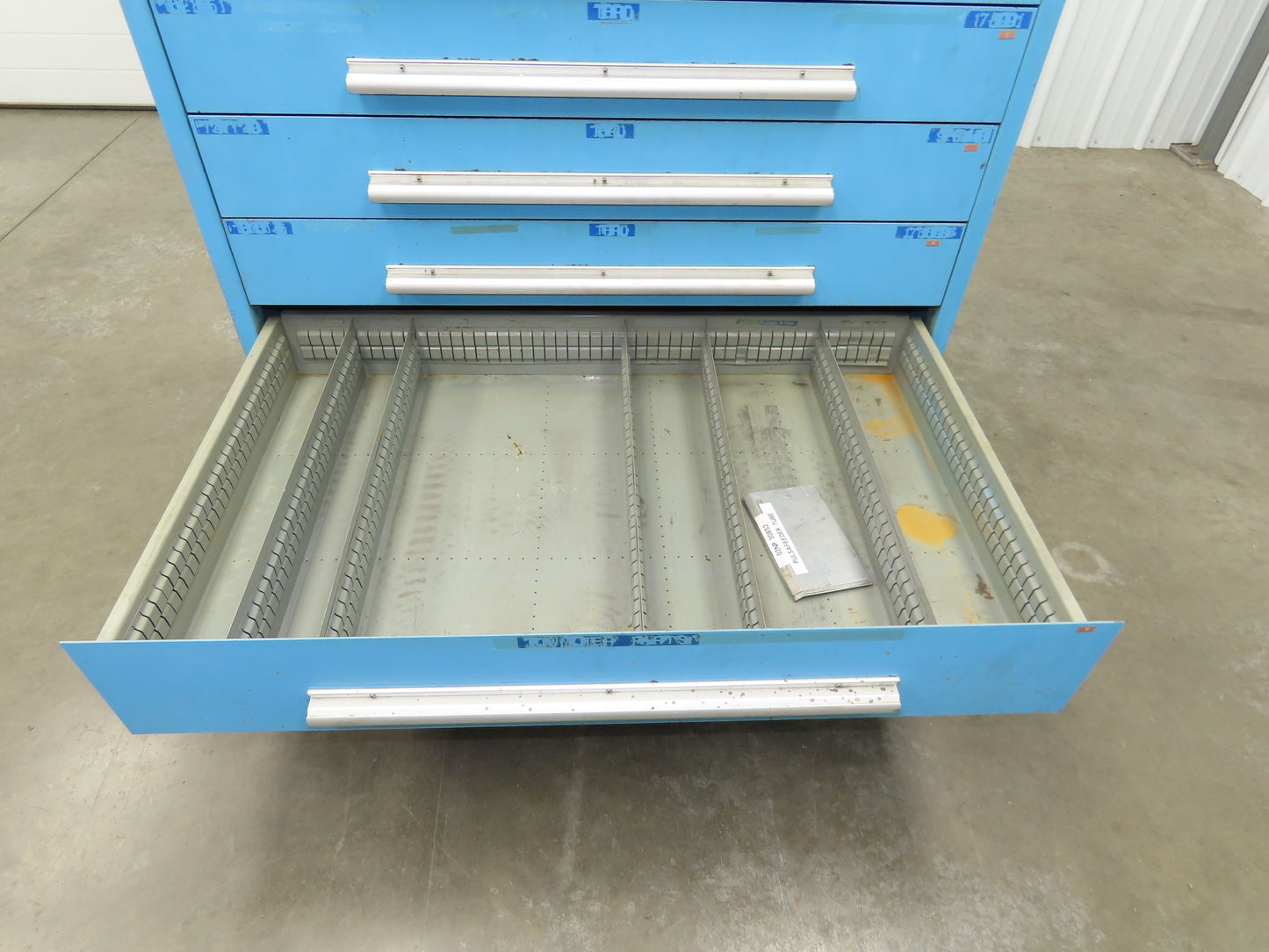 Nu-Era Modular Tool Storage Cabinet 10 Drawer 45x28x61" Stanley Vidmar Blue