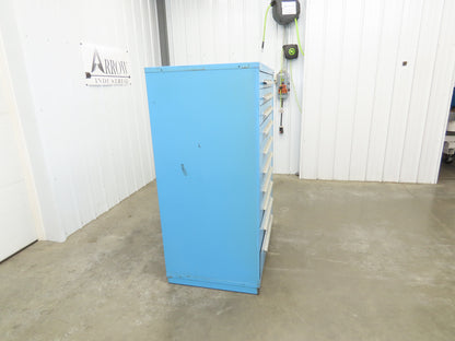 Nu-Era Modular Tool Storage Cabinet 10 Drawer 45x28x61" Stanley Vidmar Blue