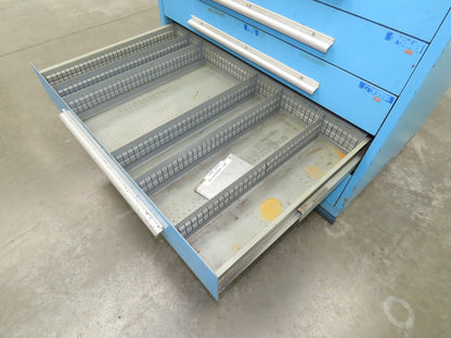 Nu-Era Modular Tool Storage Cabinet 10 Drawer 45x28x61" Stanley Vidmar Blue