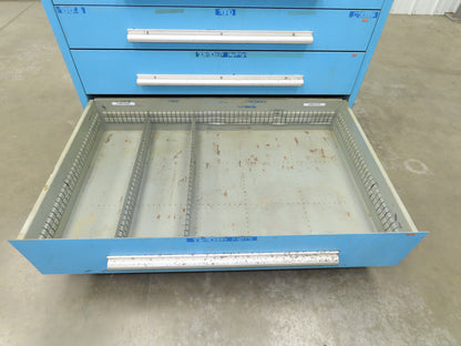 Nu-Era Modular Tool Storage Cabinet 10 Drawer 45x28x61" Stanley Vidmar Blue
