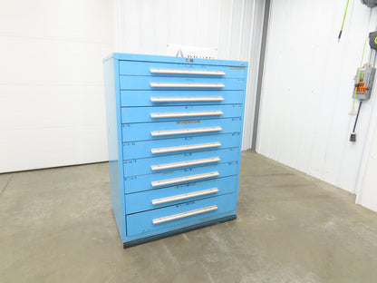 Nu-Era Modular Tool Storage Cabinet 10 Drawer 45x28x61" Stanley Vidmar Blue