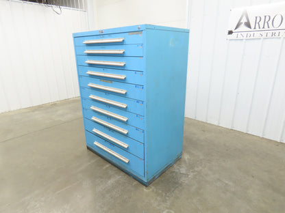 Nu-Era Modular Tool Storage Cabinet 10 Drawer 45x28x61" Stanley Vidmar Blue