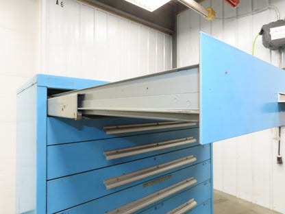 Nu-Era Modular Tool Storage Cabinet 10 Drawer 45x28x61" Stanley Vidmar Blue