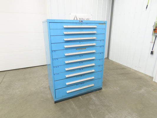 Nu-Era Modular Tool Storage Cabinet 10 Drawer 45x28x61" Stanley Vidmar Blue