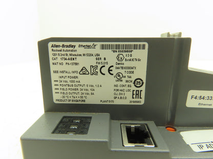 Allen Bradley 1734-AENT Point I/O Ethernet I/P Communication Adapter Lot of 2