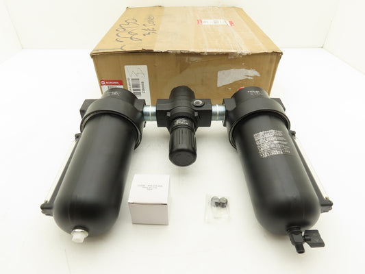 Norgren P8A-860-A3DA Air Line Filter Regulator Lubricator Combo 17 Series 1"NPT