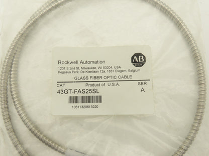 Allen Bradley 43GT-FAS25SL Glass Fiber Optic Cable Stainless 36" Ser A