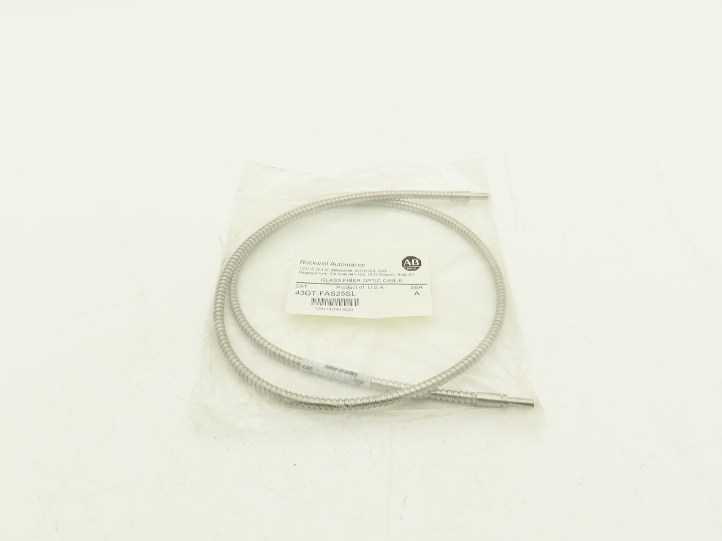Allen Bradley 43GT-FAS25SL Glass Fiber Optic Cable Stainless 36" Ser A