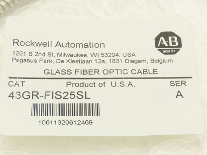 Allen Bradley 43GR-FIS25SL Glass Fiber Optic Cable Stainless 36" Ser A