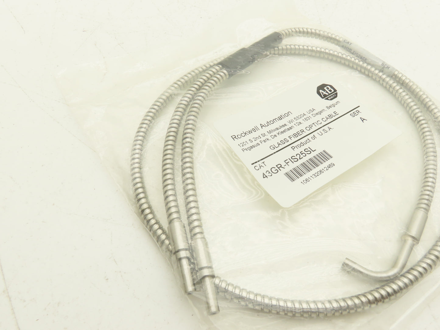 Allen Bradley 43GR-FIS25SL Glass Fiber Optic Cable Stainless 36" Ser A