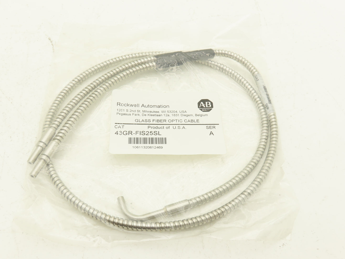 Allen Bradley 43GR-FIS25SL Glass Fiber Optic Cable Stainless 36" Ser A