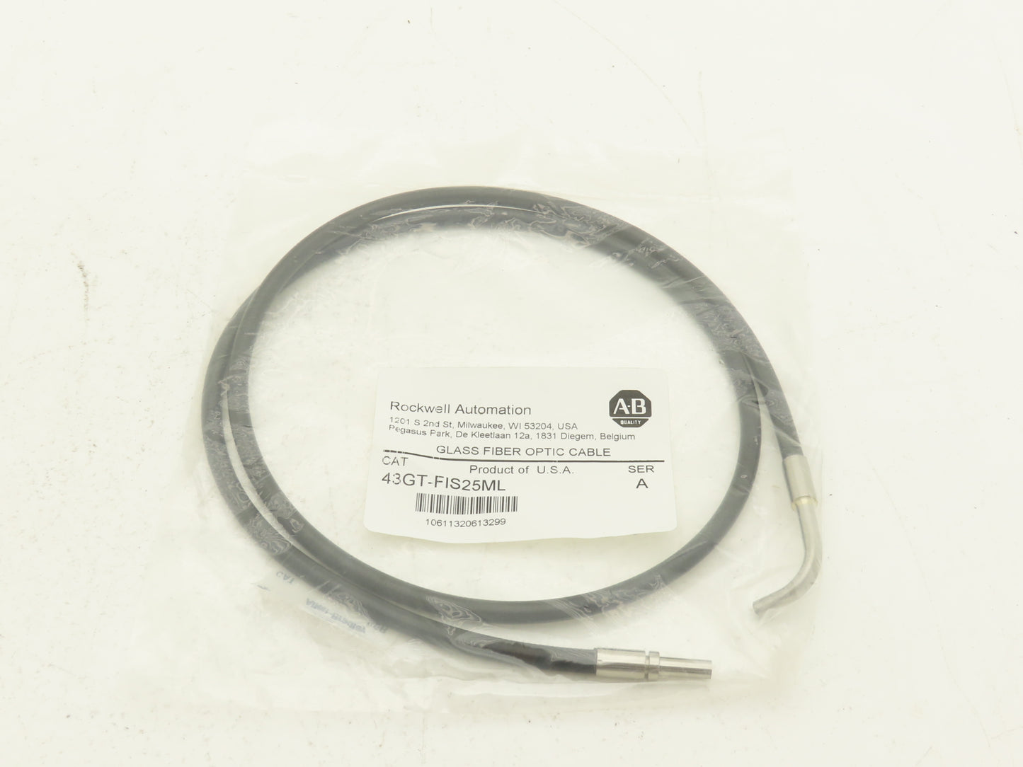 Allen Bradley 43GT-FIS25ML Glass Fiber Optic Cable 36" Length Ser A
