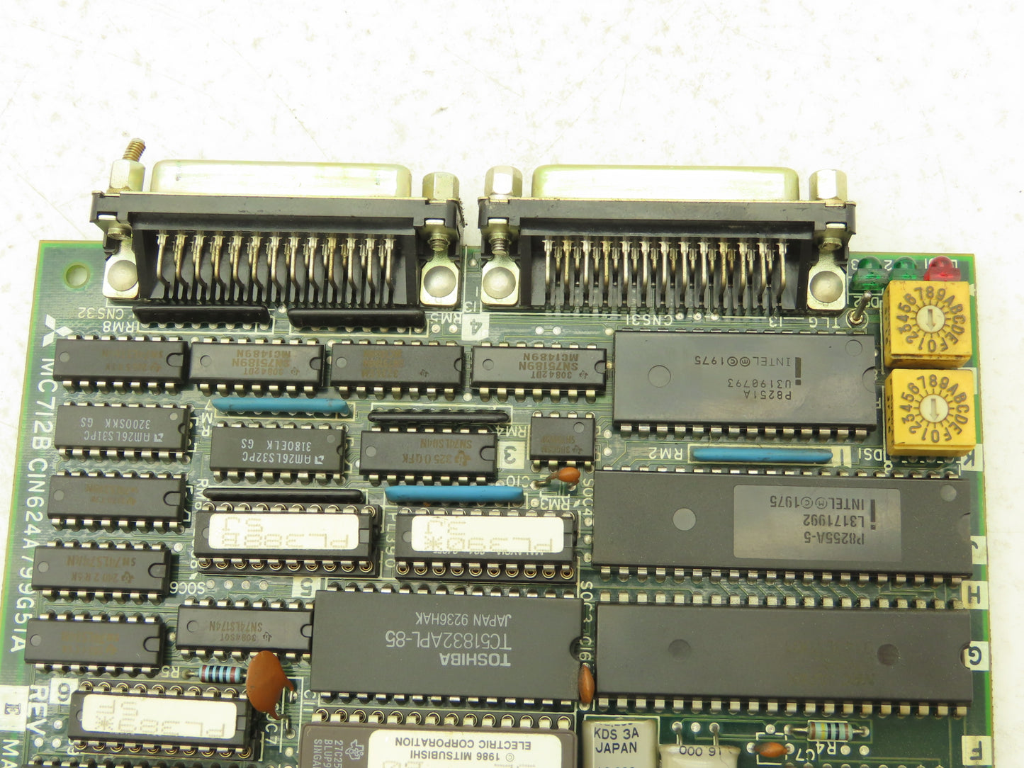 Mitsubishi Mazak CIN624A799G51A PCB Slot Rack Printed Circuit Board Card MC712B