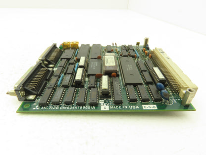 Mitsubishi Mazak CIN624A799G51A PCB Slot Rack Printed Circuit Board Card MC712B