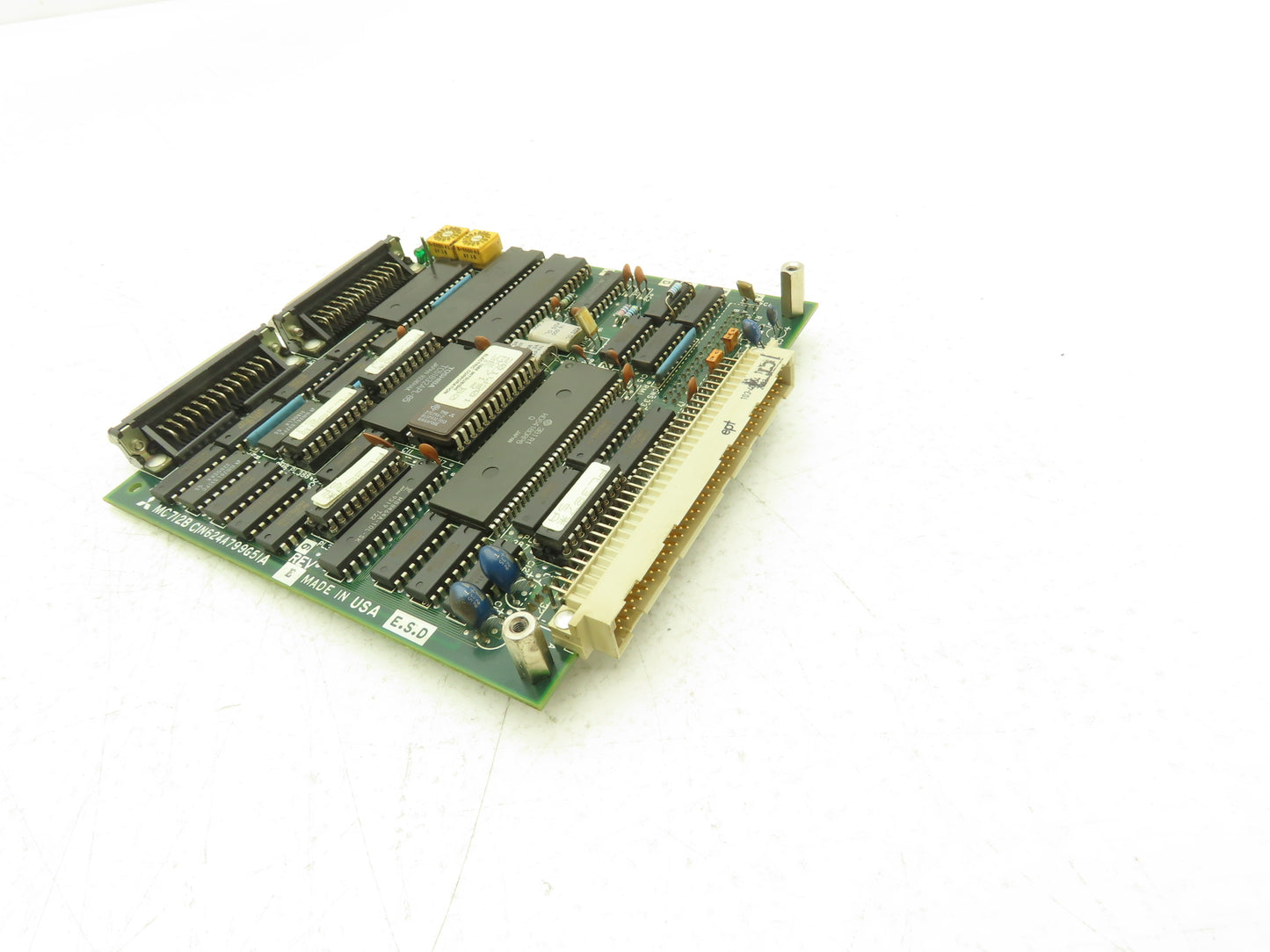 Mitsubishi Mazak CIN624A799G51A PCB Slot Rack Printed Circuit Board Card MC712B