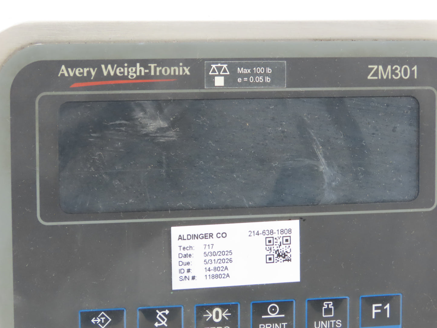 Avery Weigh-Tronix Model ZM301-SD1 Digital Scale Weight Readout Indicator