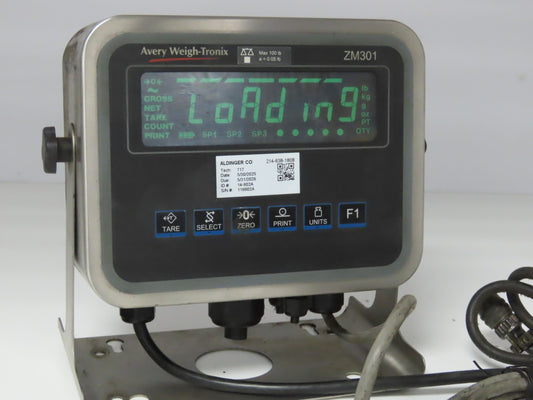 Avery Weigh-Tronix Model ZM301-SD1 Digital Scale Weight Readout Indicator