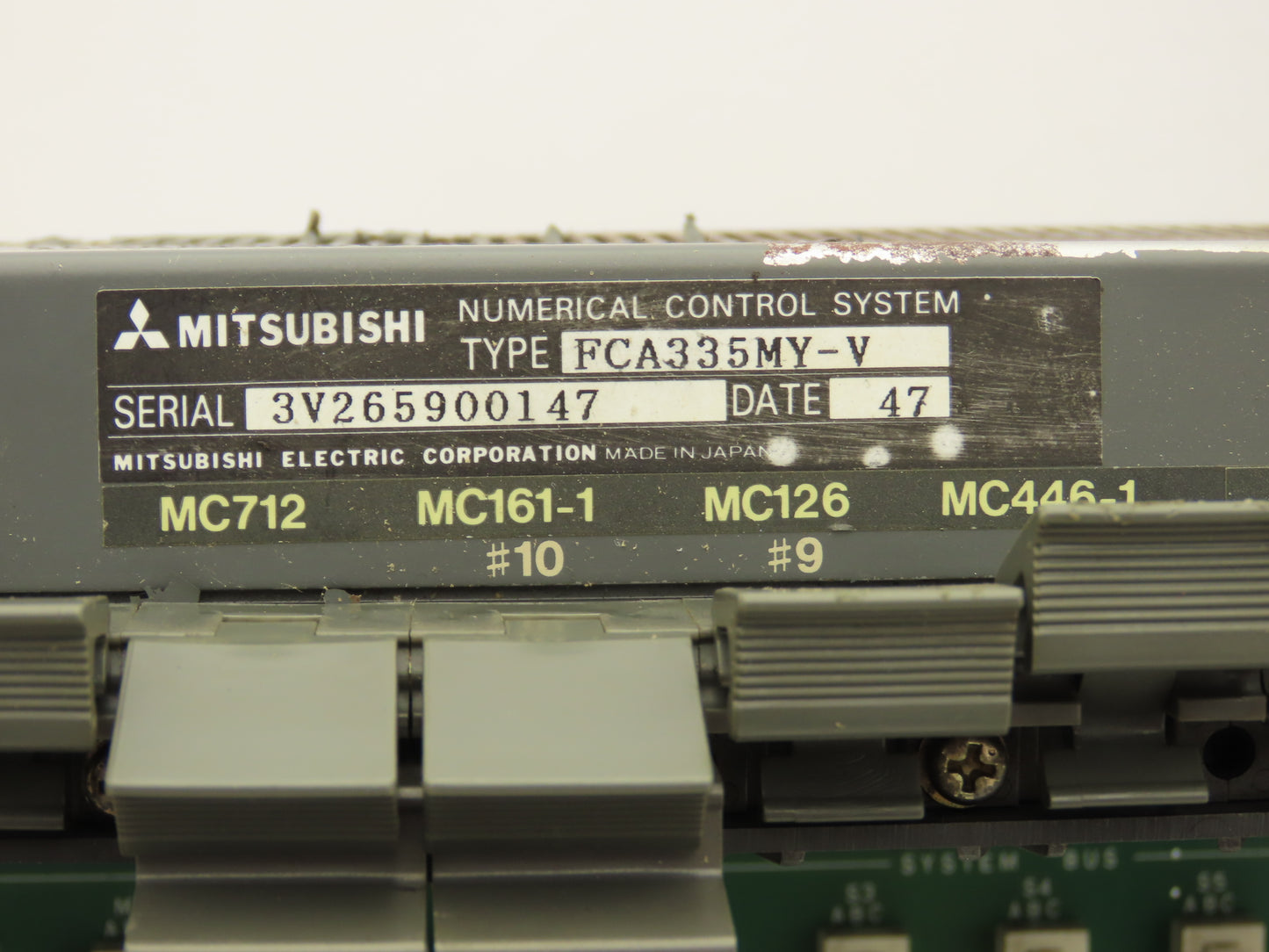 Mitsubishi FCA335MY-V PCB Slot Rack Chassis & Backplane Card Assembly MEC-M1A