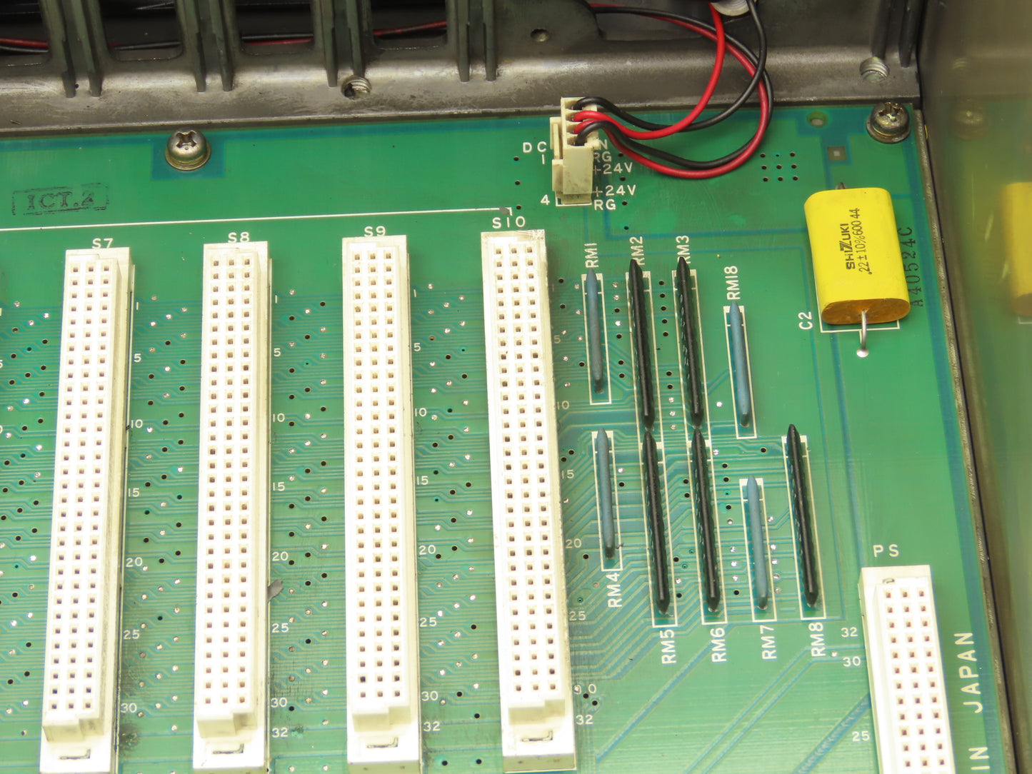 Mitsubishi FCA335MY-V PCB Slot Rack Chassis & Backplane Card Assembly MEC-M1A