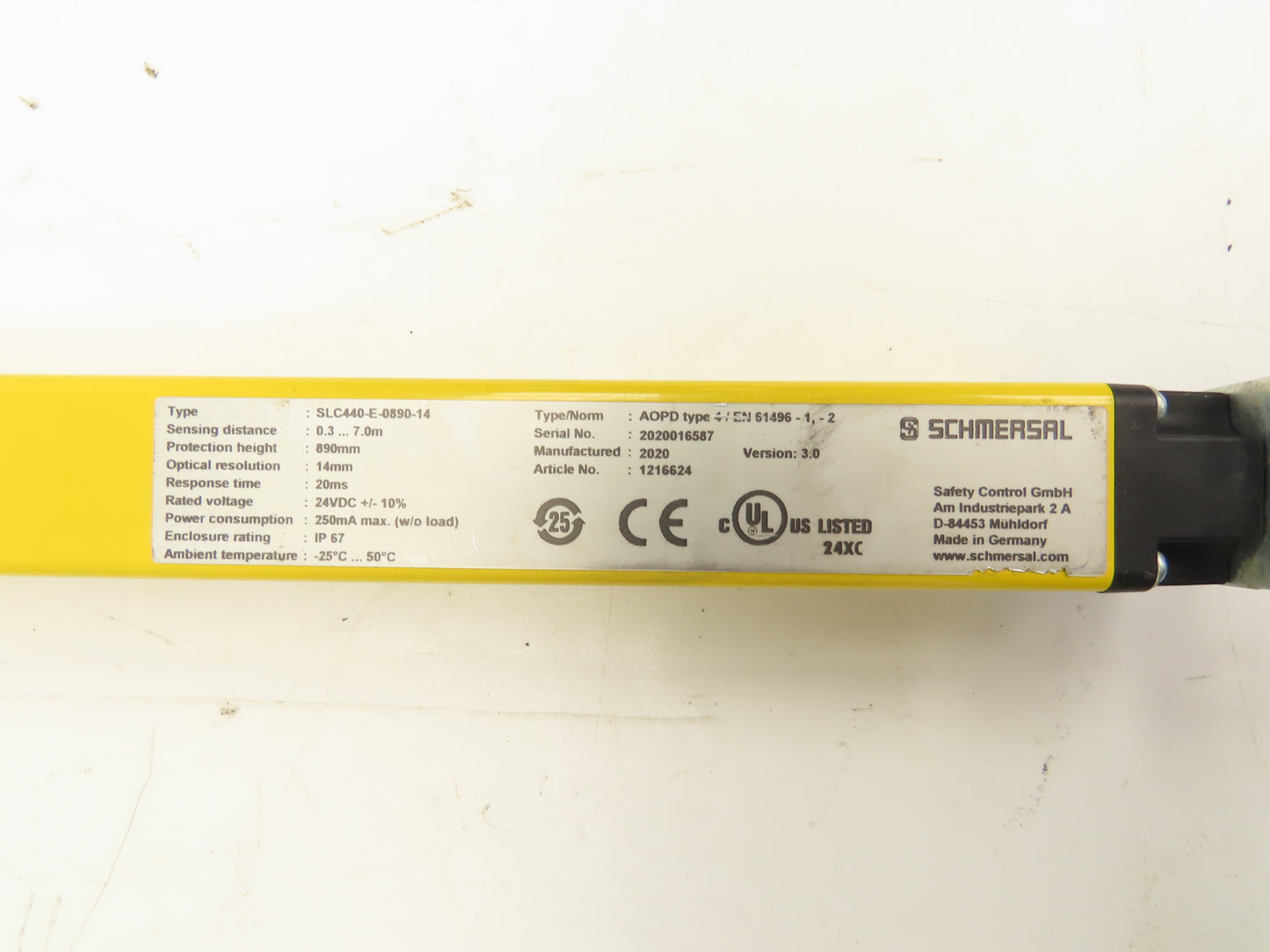 Schmersal SLC440-ER-0890-14-01 Safety Light Curtain Transmitter & Receiver Set