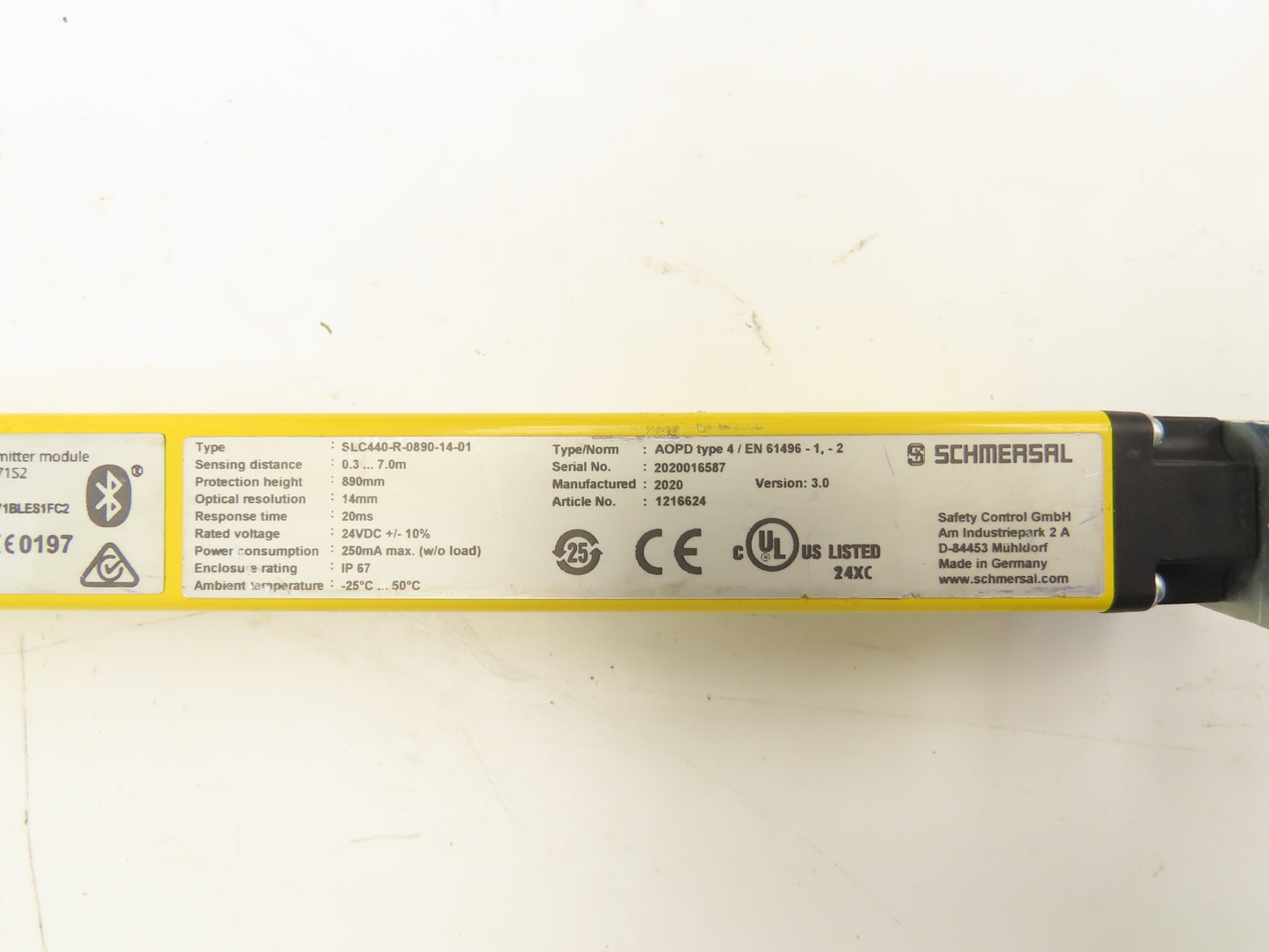 Schmersal SLC440-ER-0890-14-01 Safety Light Curtain Transmitter & Receiver Set