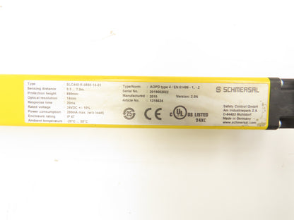 Schmersal SLC440-ER-0890-14-01 Safety Light Curtain Transmitter & Receiver Set