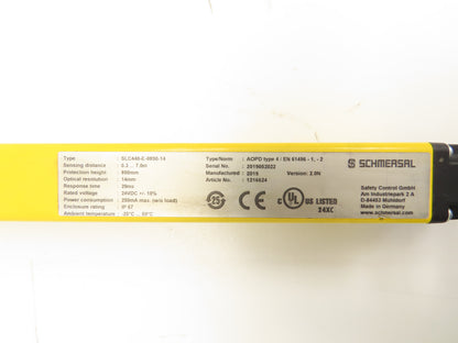 Schmersal SLC440-ER-0890-14-01 Safety Light Curtain Transmitter & Receiver Set