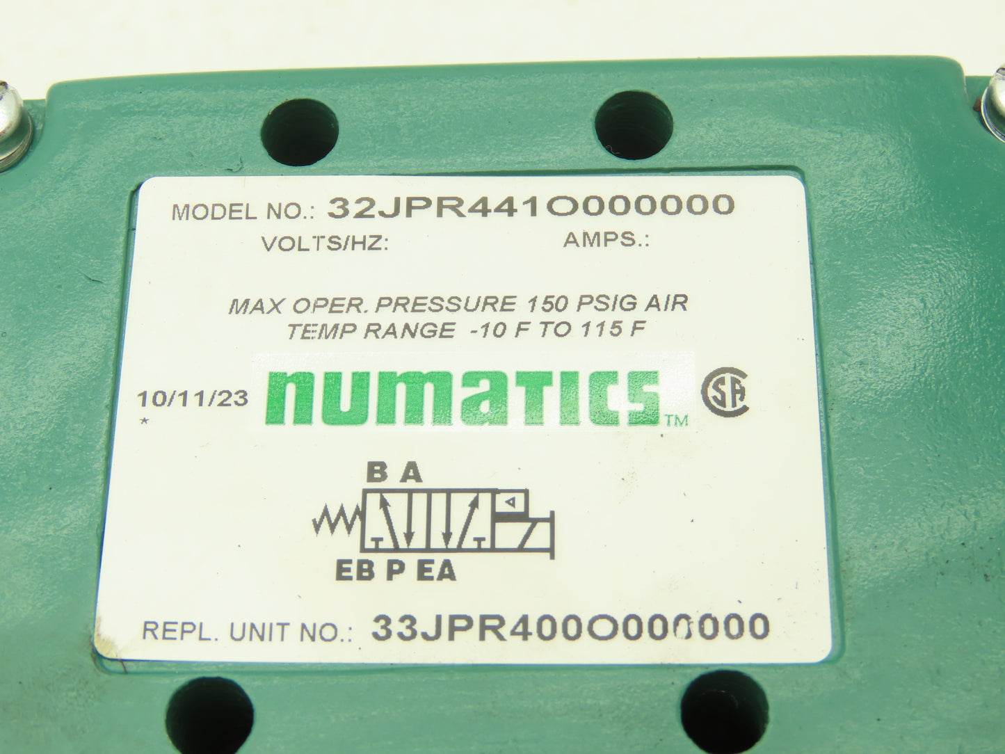 Numatics 32JPR441O000000 Pneumatic Directional Control Valve 1/4"NPT Manifold