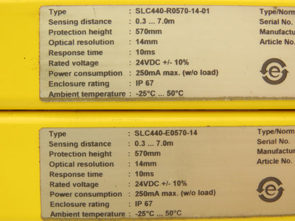 Schmersal SLC440-ER-0570-14-01 Safety Light Curtain Transmitter & Receiver Set