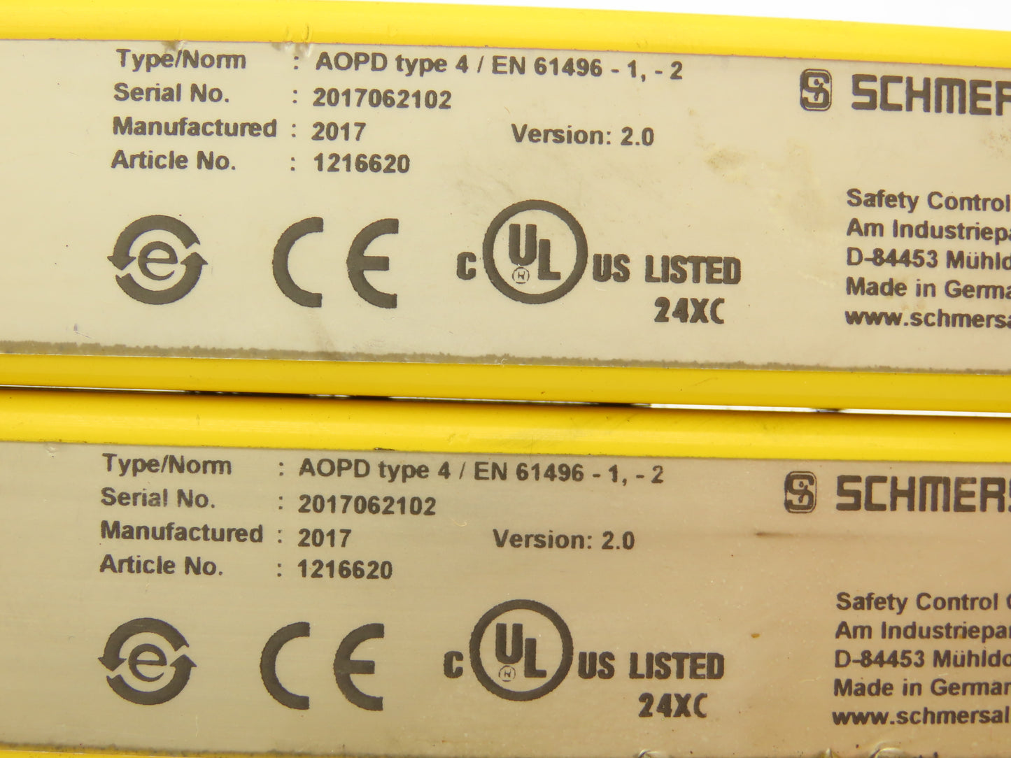 Schmersal SLC440-ER-0570-14-01 Safety Light Curtain Transmitter & Receiver Set