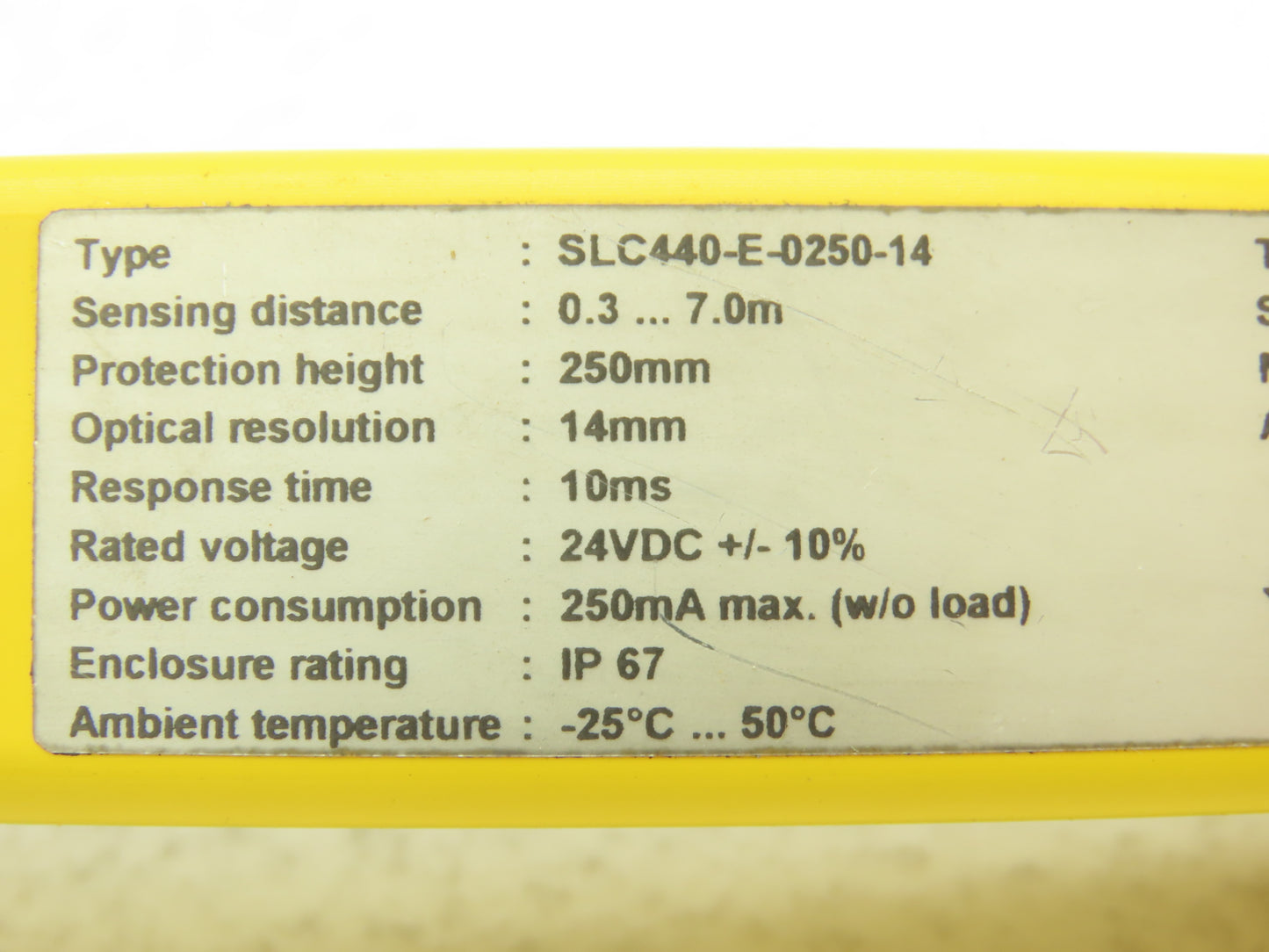Schmersal SLC440-E-0250-14 250mm Light Curtain Transmitter Only