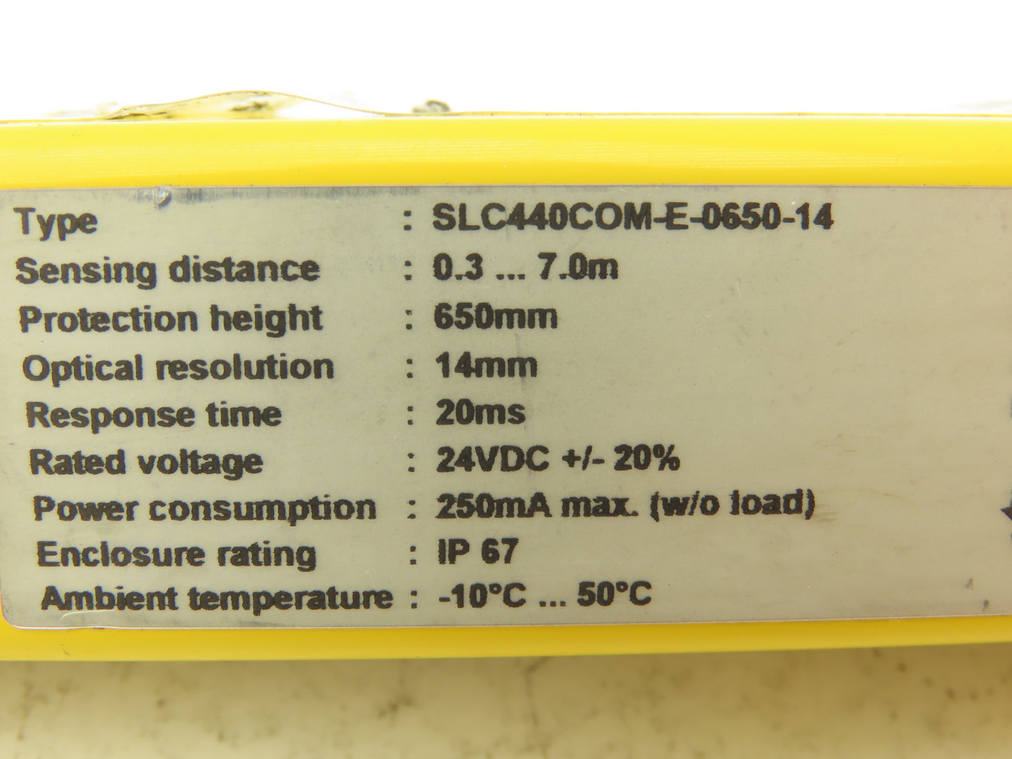 Schmersal SLC440COM-E-0650-14 Safety Light Curtain Transmitter Only