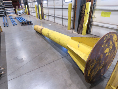 1/4 Ton 500 Lb Free Standing Jib Crane 20' Span 12' Height Under Beam