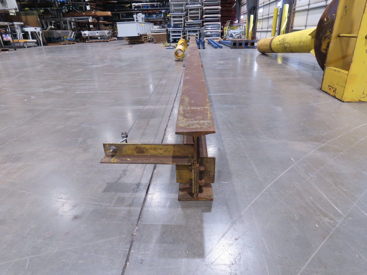 1/4 Ton 500 Lb Free Standing Jib Crane 20' Span 12' Height Under Beam
