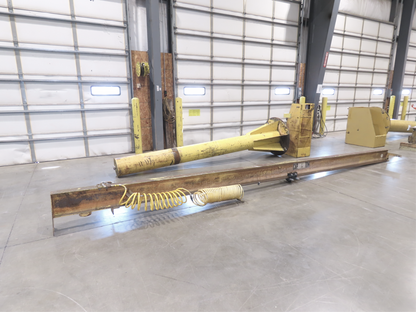 1/4 Ton 500 Lb Free Standing Jib Crane 20' Span 12' Height Under Beam